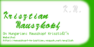 krisztian mauszkopf business card